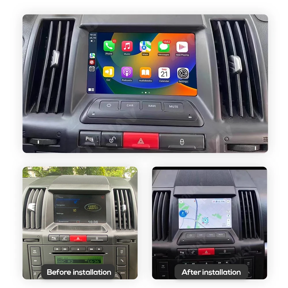 CarPlay 7 inch 12GB Car Radio Android 15 For Land Rover Freelander 2 2007-2015 GPS Navigation Carplay Car Multimedia Player Wifi