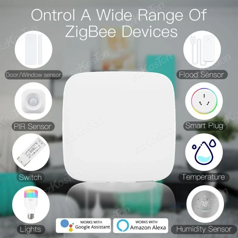 Tuya Smart Gateway Hub ZigBee Wireless Gateway Voice Control Smart Home Devices Bridge Smart Life APP Work With Alexa Google