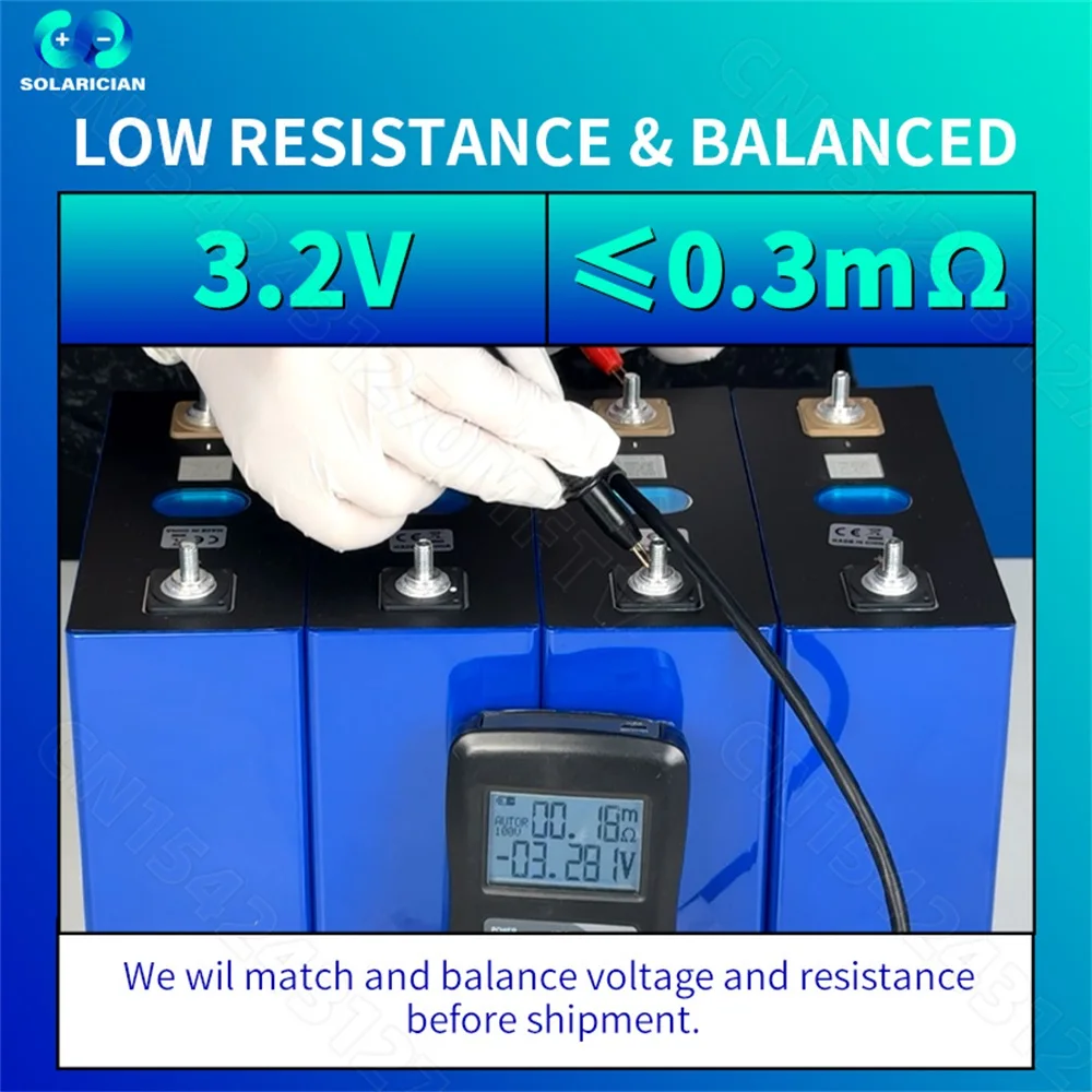 8000 Cycles Grade A 320Ah LiFePO4 Battery 3.2V Lithium Iron Phosphate Rechargeable Cell DIY 12V 24V 48V RV EV Golf Cart Solar