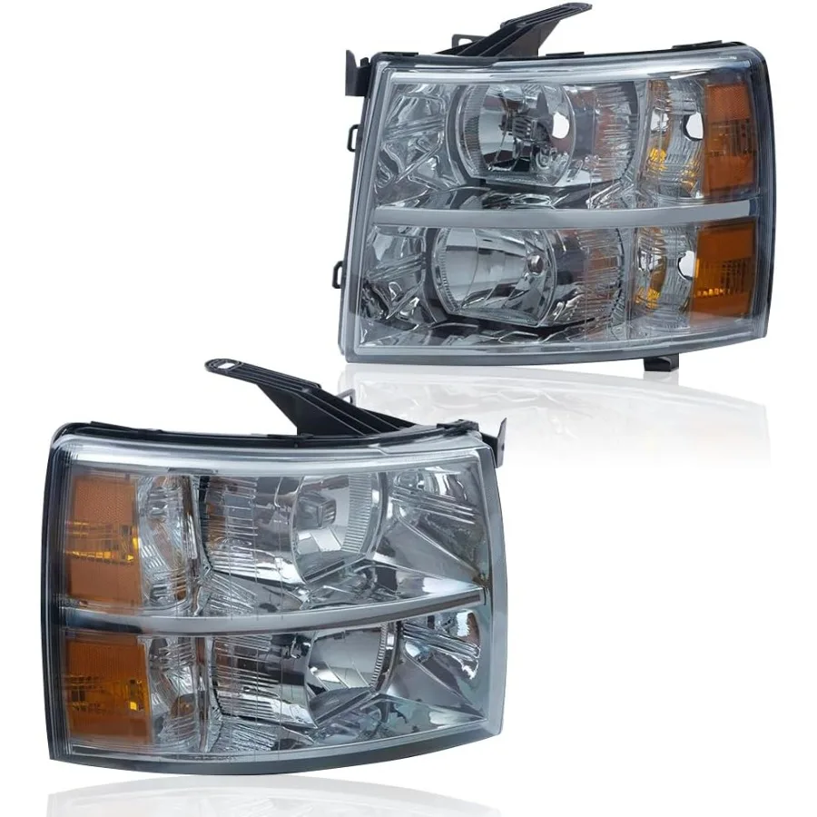 

Фары в сборе для Chevy Silverado 1500 и 20072014 Silverado 2500 3500 HD 2007 годов грузовиков со стороны водителя и пассажира дымчатый