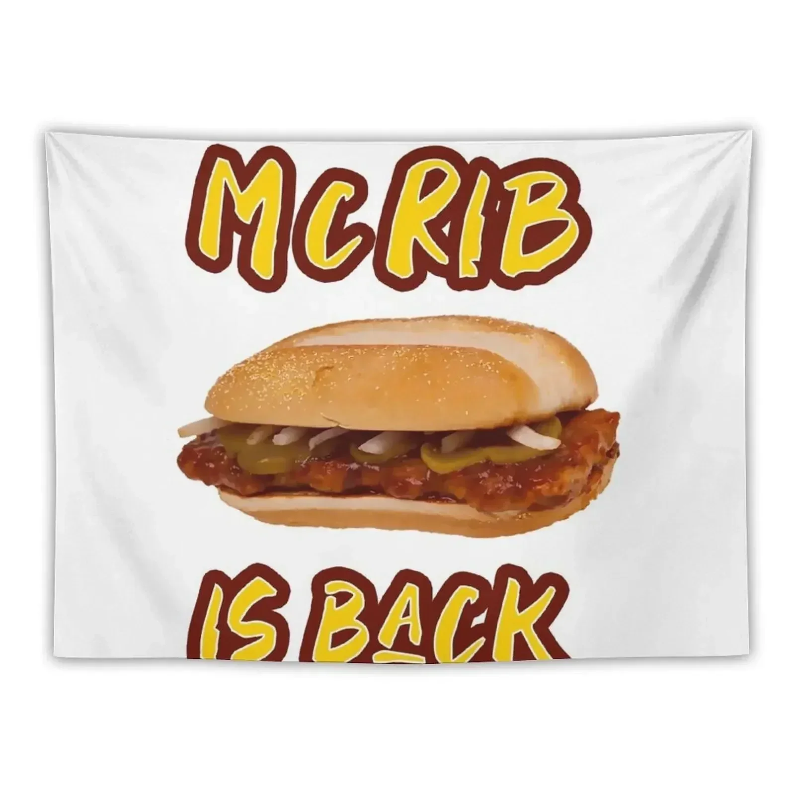 

The McRib is Back! Tapestry Hanging Wall Cute Decor Room Decoration Accessories Decorative Wall Tapestry