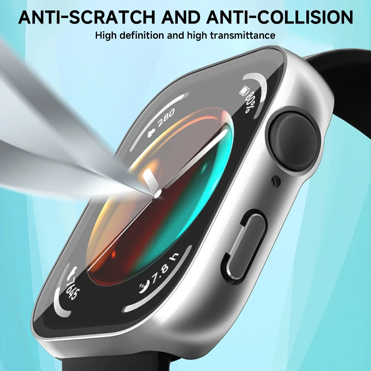 Glass+Case For Huawei Watch Fit 3 All-Around Screen Protector Hard PC Bumper Tempered Glass Watch Case For Huawei Watch Fit 3