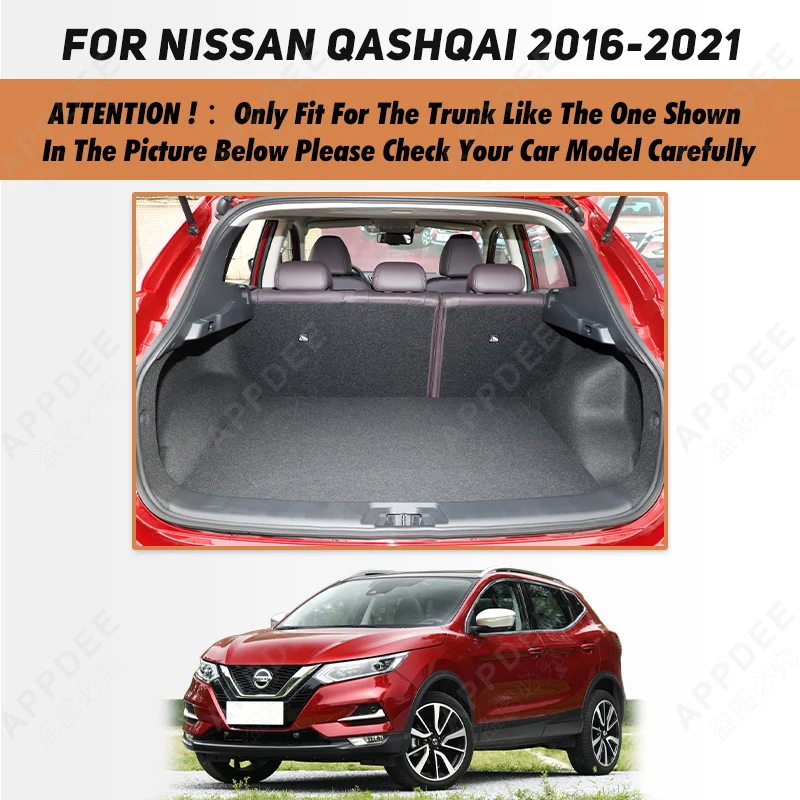 Auto Full Coverage Trunk Mat For Nissan Qashqai 2016-2021 20 19 18 17 Car Boot Cover Pad Interior Protector Accessories