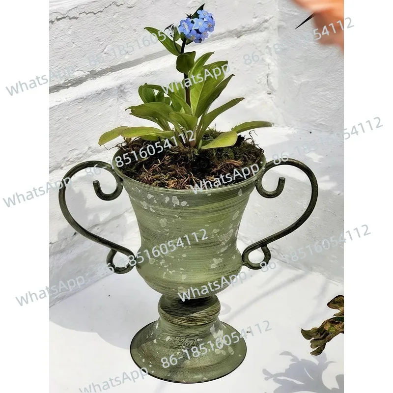 

Открытый двор, сад, продуктовая терраса, украшение для балкона, бабочка, орхидея, железная цветочная посуда на высоких ножках