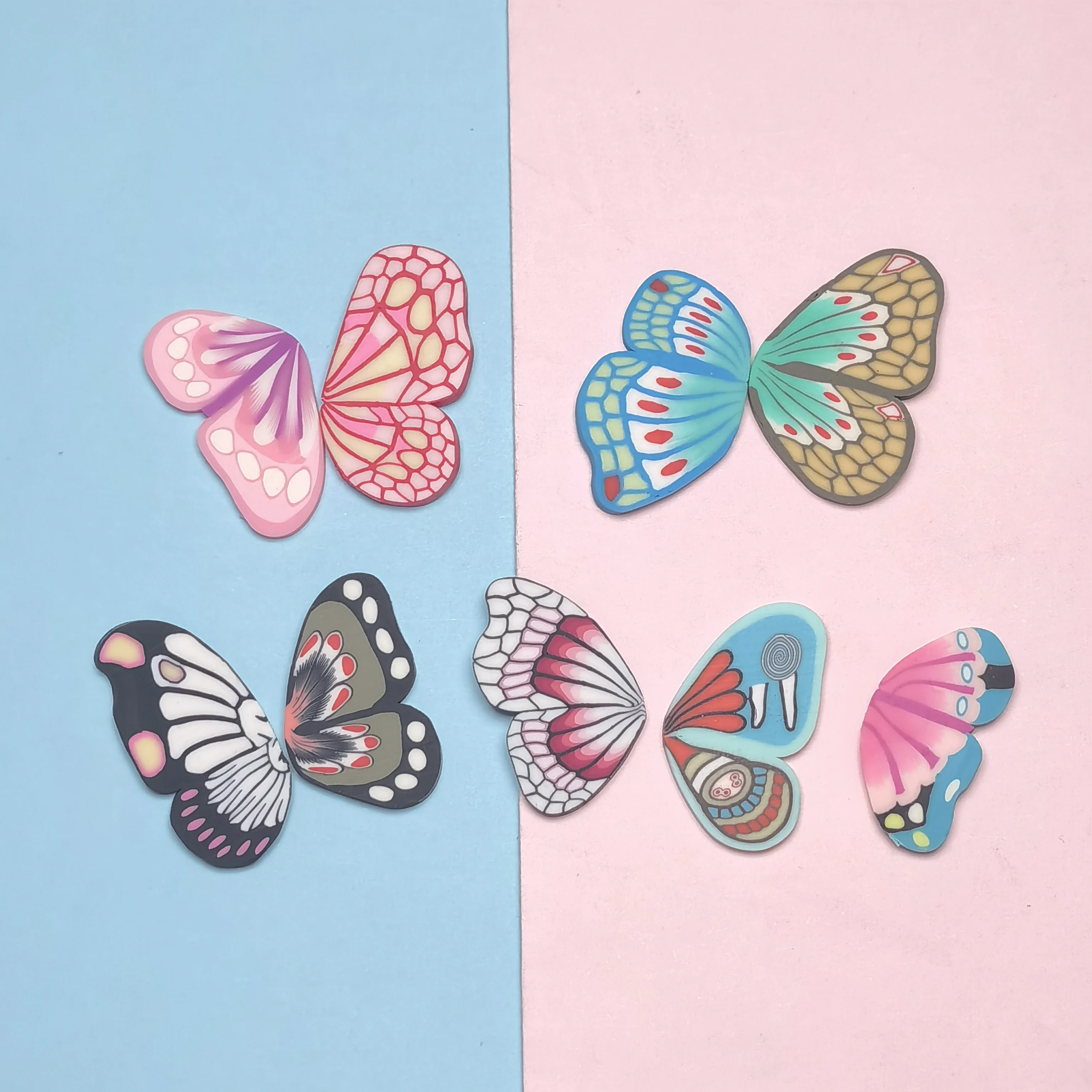 Butterfly Wings Slices Polymer Hot Clay Sprinkles for Crafts Making Nails Sticker DIY Slimes Filler Accessories