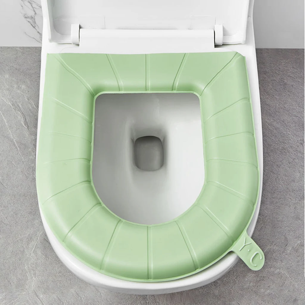 Sticky Toilet Mat EVA Waterproof Closestool Toilet Seat Pad Washable Household Toilet Seat WC Toilet Covers Bathroom Accessories