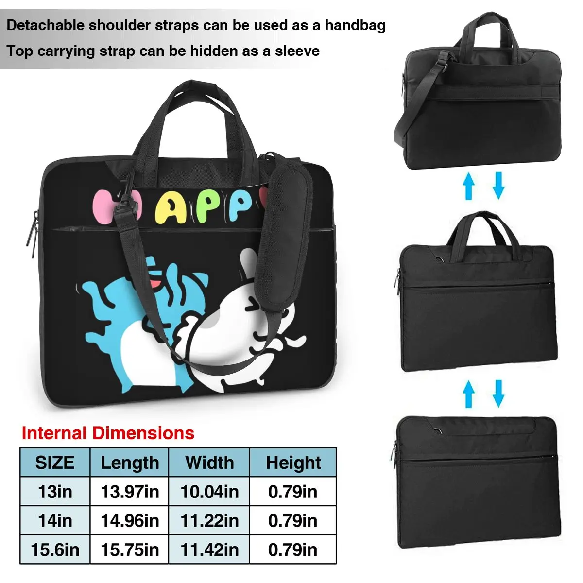 Comic Cat Bugcat Capoo Bug Cat Laptop Bag Shockproof Case Computer Bag 13 14 15.6 Inch Crossbody Notebook Pouch Macbook Pro Air
