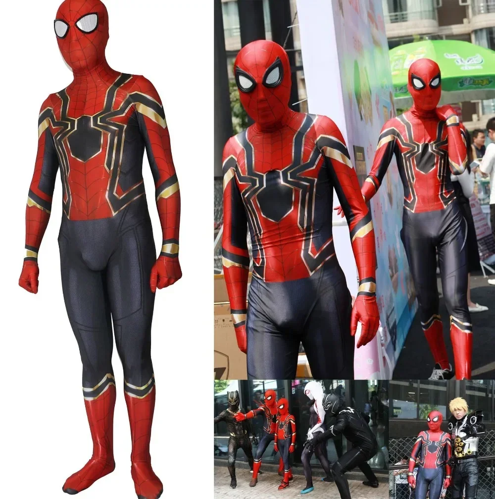 

Adults Male Spiderhero Homecoming Spider Cosplay Costume Zentai Iron Spider Superhero Bodysuit Suit Halloween Man Jumpsuits