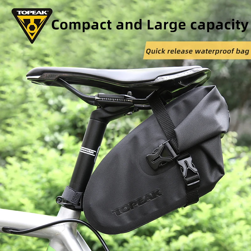 Topeak Bicycle Bag Sonic welding Waterproof Bike Saddle Bag Cycling Rear Bag Denier Nylon Seatpost Bag Suspended Tail Lights