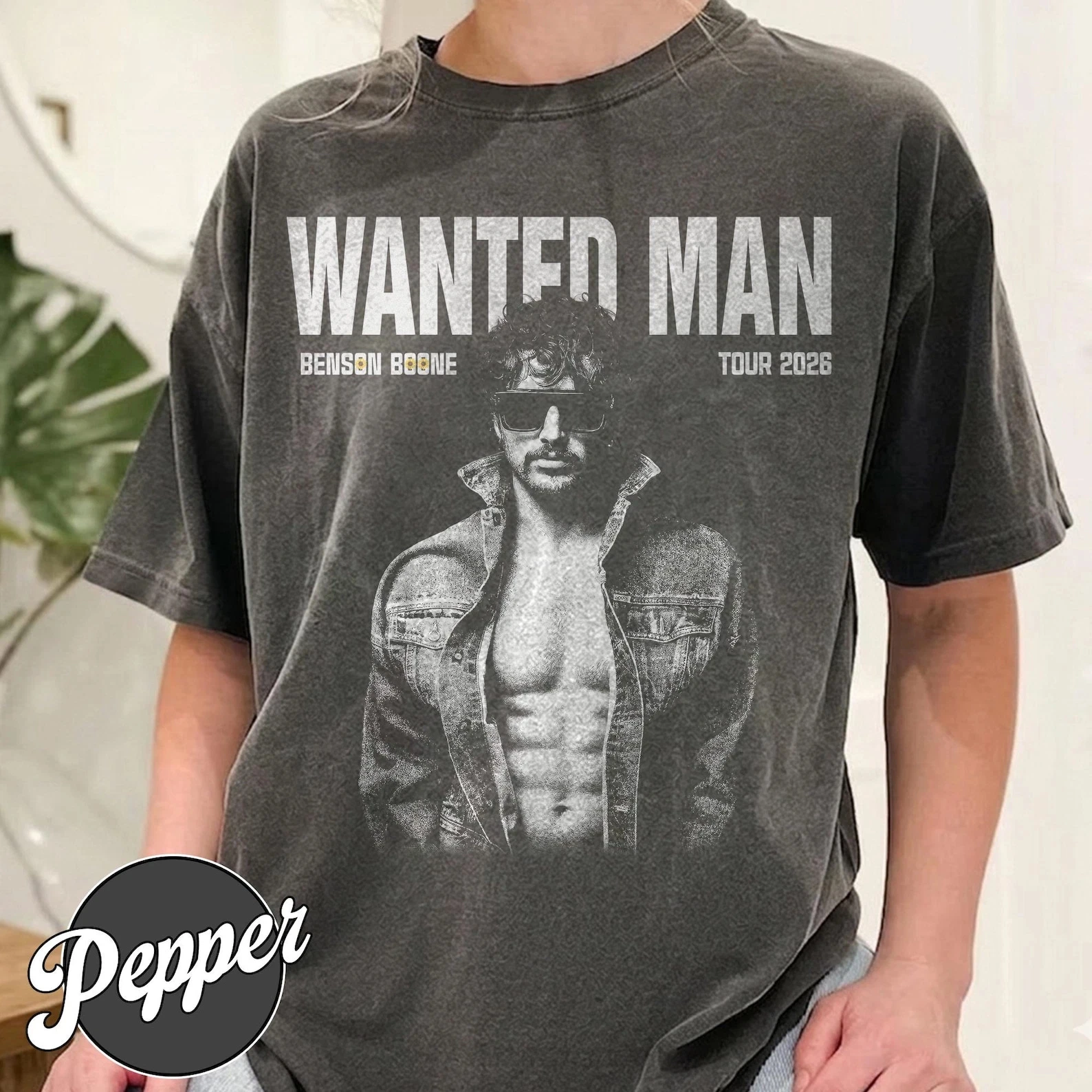 Benson Wanted Man 2026 Tour Retro T-shirt Casual Fashion Commemorative T-shirt Male and Female Fans T-shirt