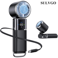 Portable Neck Fan w/ 6000mAh Power Bank & Phone Charging - 11000RPM Cooling Fan, 100-Speed Adjustable, Foldable for Travel/Home