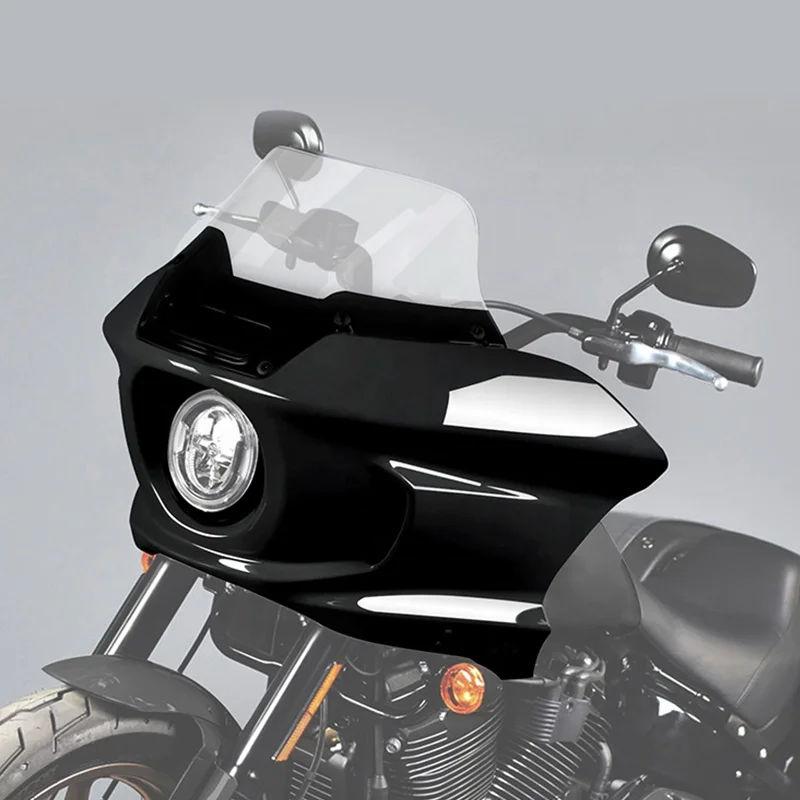 ABS ST Style Front Fairing with Windshield Black Chiefdom Brand Compatible HD 2020-Later Low Rider S Motorcycle Frame Body Parts
