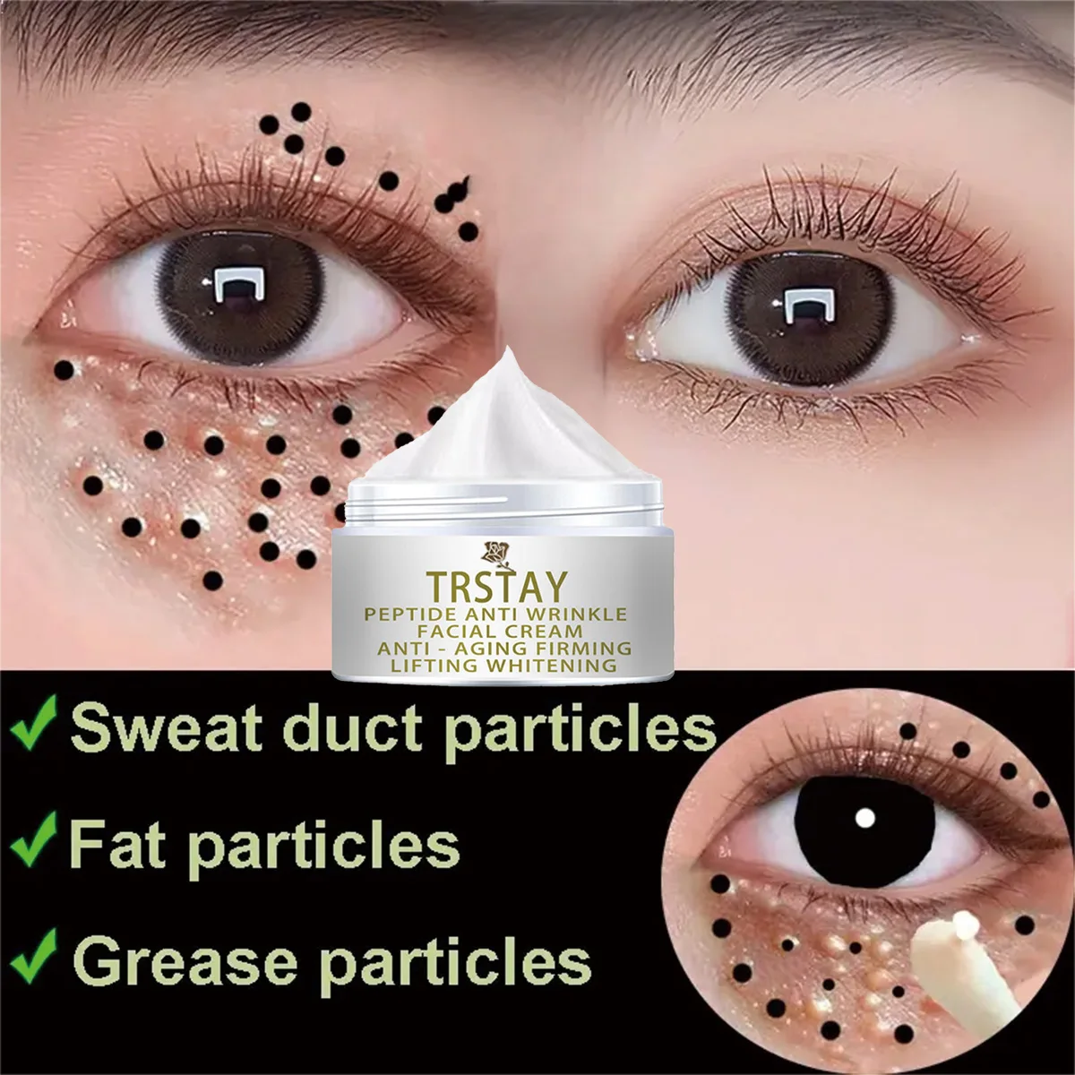 

TRSTAY Пептидный крем для лица против морщин для ухода за кожей Укрепляющий отбеливающий крем для глаз против старения для беременных и беременных