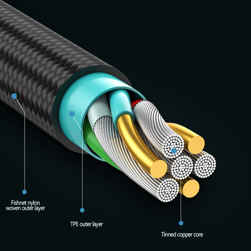40 واط USB 90 درجة الكوع كابل بيانات الهاتف PD شحن سريع بيانات الحبل نوع-c شحن سريع 3.0 خط شحن لهواوي الشرف Xiaomi #5
