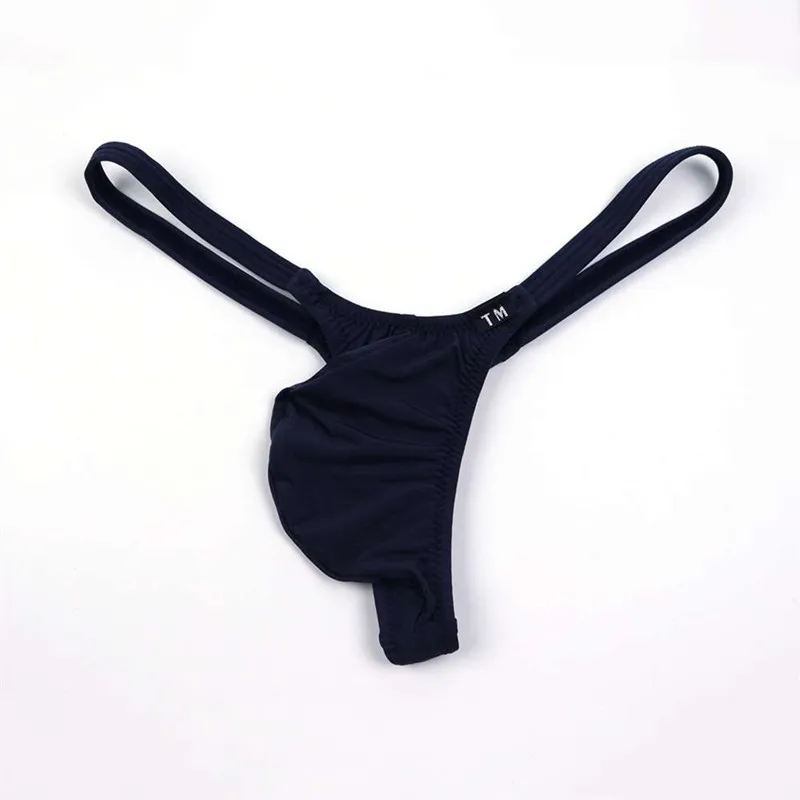 Men Low Rise Invisible Semi-Sheer Thong Underwear, Thin Breathable Sexy T-Back Panties, Seductive Male Lingerie