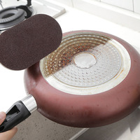 3 Pcs Kitchen Cleaning Brush Sponge for Household Efficient Scrub Tools Emery Sponges Pot Scrubber Carborundum Home Accessories