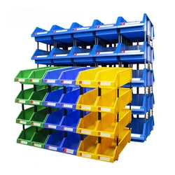 X1 12 pezzi di plastica impilabile parti bin per magazzino Multi Tools Box tool storage bin Storage box garage tool organizer milwausj.