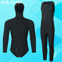 Oulylan 3MM Men Wetsuit Jackets Surf Pants Snorkeling Scuba Diving Underwater Neoprene  Spearfishing Clothes Kitesurf Equipment