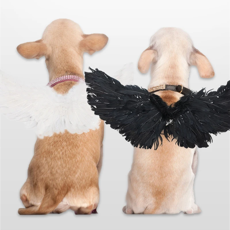 Pet Christmas Halloween Feather Wings Dog Holiday Costume Navidad Perros Natale Cane Accessori Caldi per Animali Domestici