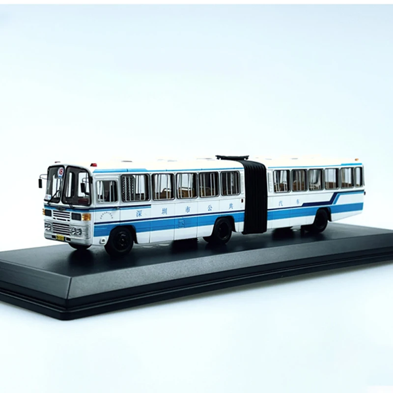 

1:76 Scale Resin 14.2-meter Articulated Channel Vehicle Bus Toy Cars Model Classic Adult Souvenir Collection Gift Static Display