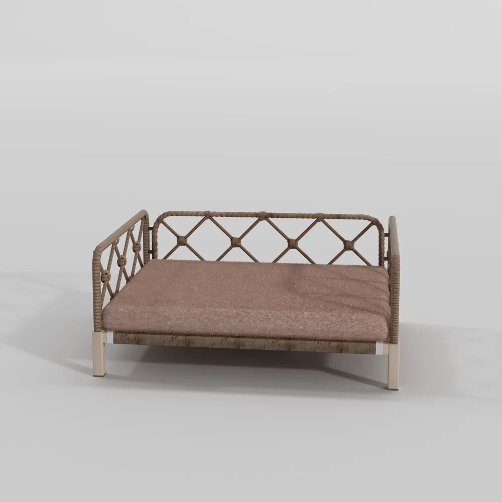 Afbeelding 4: Wicker hondenbed van rotan, geschikt voor binnen en buiten, waterbestendig
