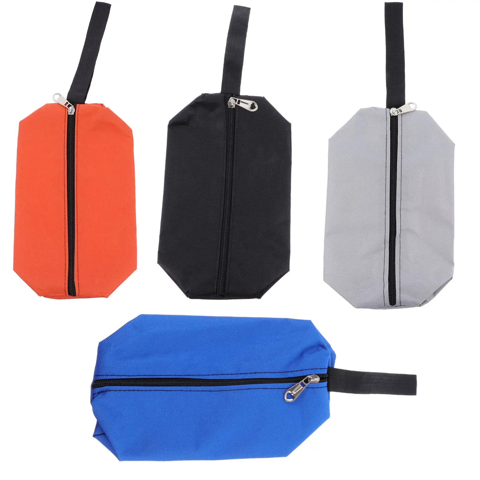 4Pcs Tool Bag Oxford Cloth Waterproof Dirt Resistant Portable Creative Toolkit Large Capacity Zipper Storage Pouch for Metals