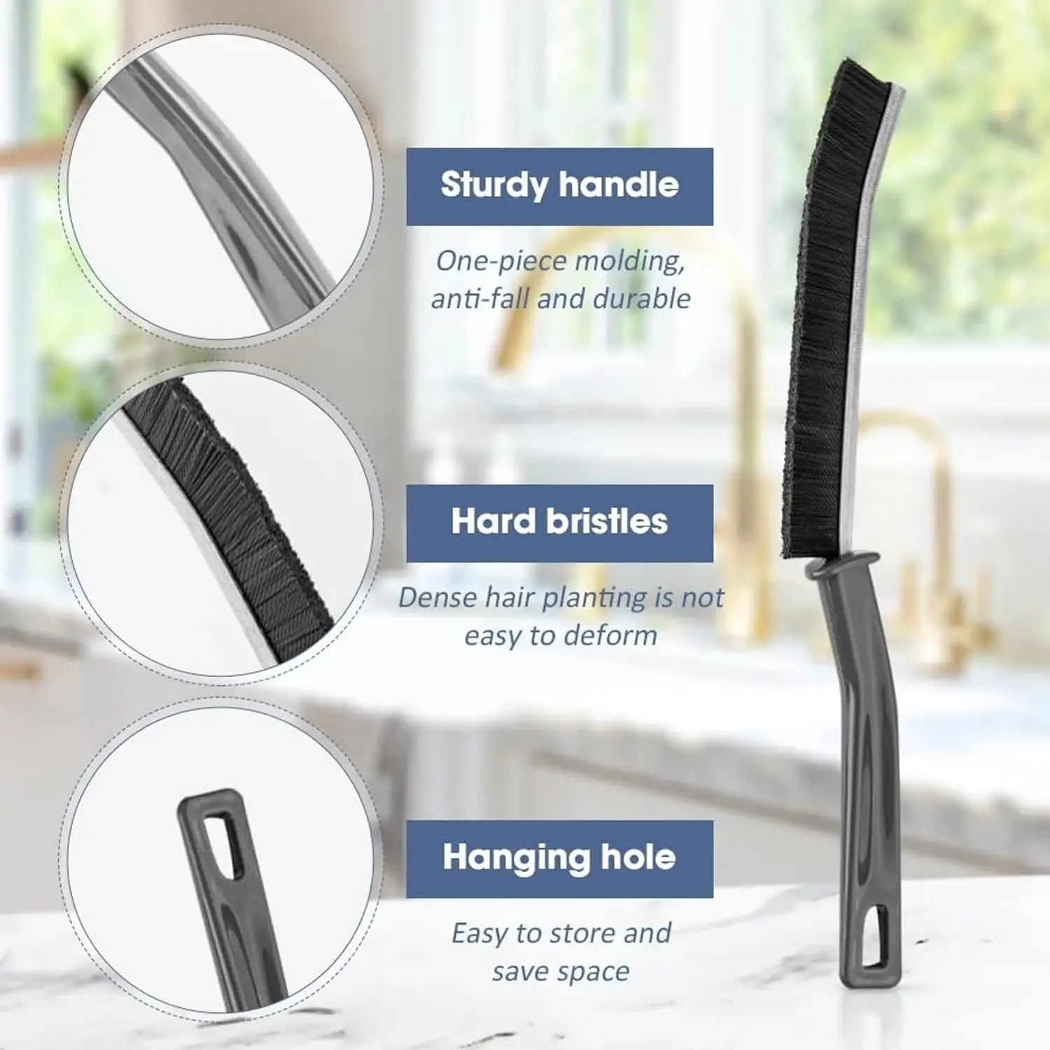 Bathroom Kitchen Gap Cleaning Brush Window Door Track Groove Gap Cleaning Scrub Hard-Bristled Brush Household Cleaning Tools