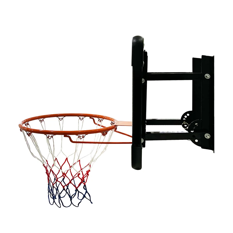 Draagbare 60 * 40 cm PE Mini-basketbalring Wandgemonteerde standaard voor buitenopnamen Training Outdoor Court-uitrusting