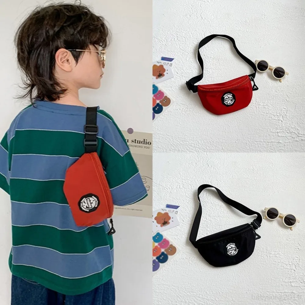 Fashion Canvas Toddler Waist Packs Wear Resistant Zipper Children's Bag Coin Purse Kids