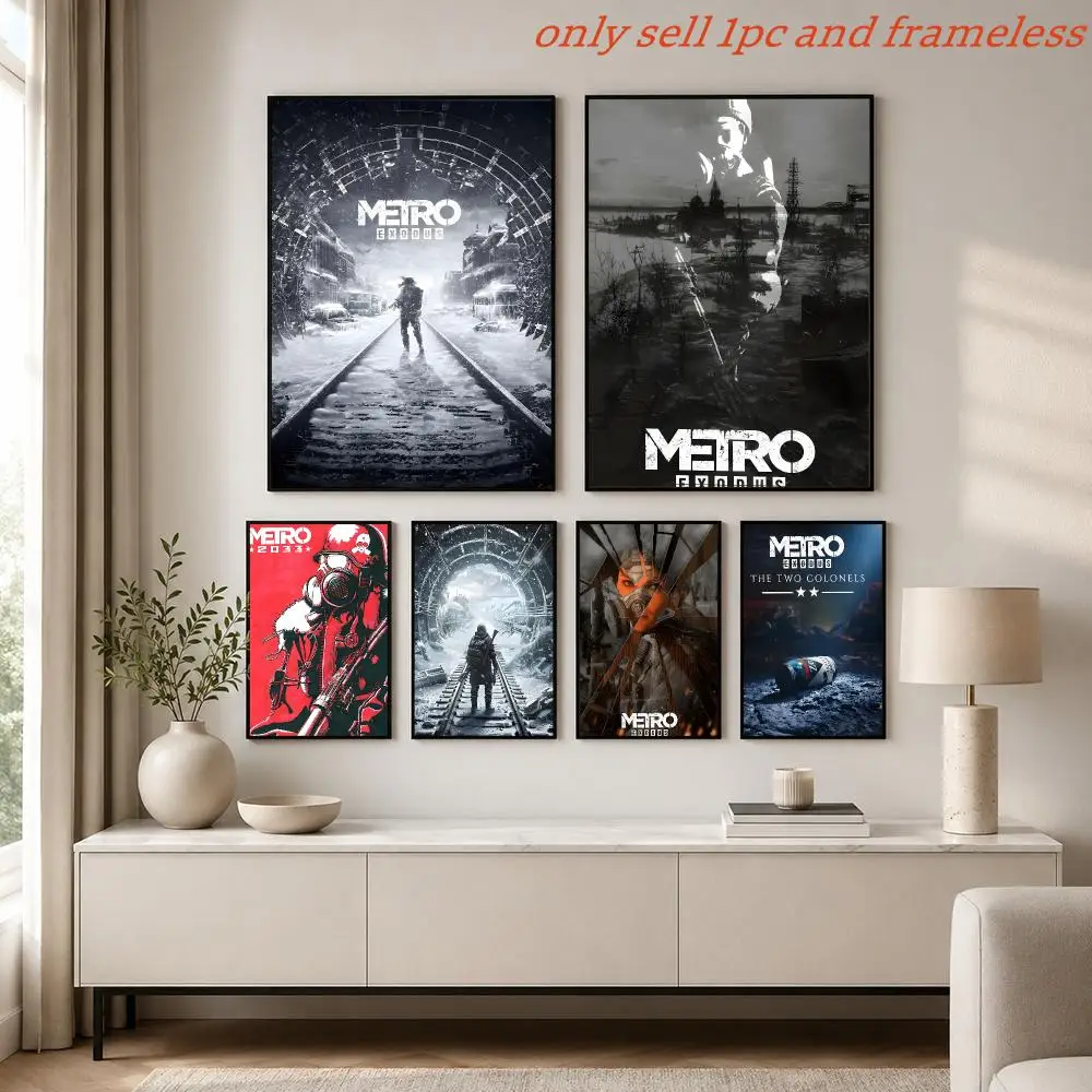 Metro Exodus Post-Apocalyptic Shooter Poster Print Home Living Room Bedroom Entrance Bar Cafe Art Painting Decora