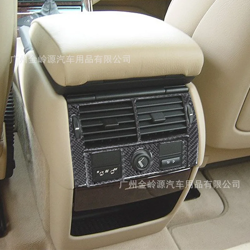 For 00-06 BMW X5 Car Interior Modification Carbon Fiber Rear Vent Decorative Stickers
