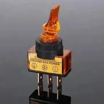 10pcs 12V 20A Led Illuminate Flick Rocker Button Toggle Switch ON-OFF Car Van Dash Boat Light Connections Ground Power ASW-14D