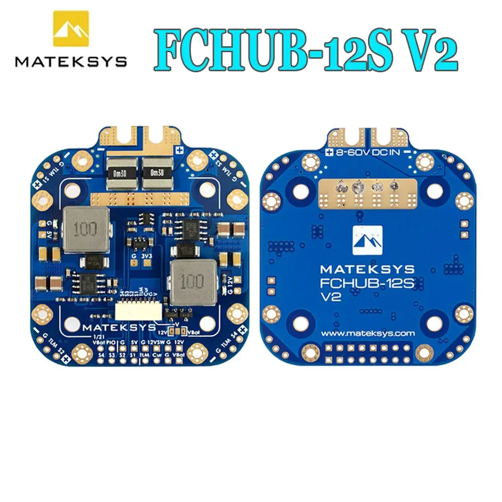 Matek System XCLASS PDB FCHUB-12S Scheda V2 Uscita 5V e 12V con sensore di corrente 3-12S Lipo per RC Drone FPV Quadcopter Multicopter