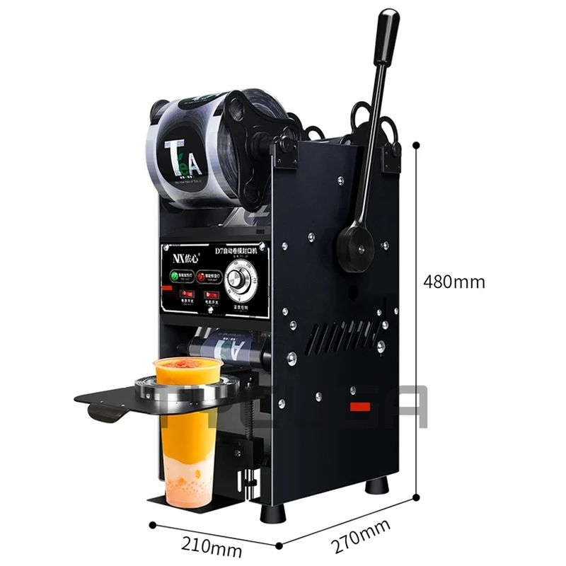 Macchina per sigillare bevande per tazze Macchina per sigillare il tè al latte Macchina per sigillare il succo di caffè commerciale semiautomatico per bevande al latte di soia 220V