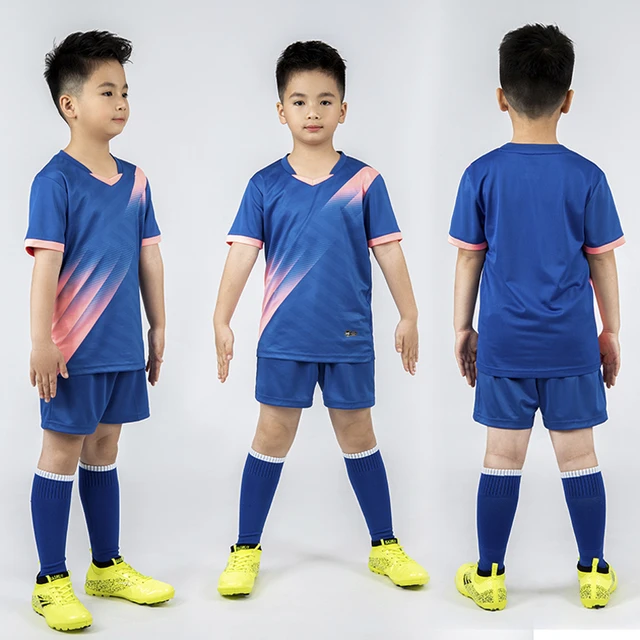 Customized LOGO High Quality Kids Soccer Uniforms Children Football Team Jersey Kids Short Set Youth Training Sports Wear AliExpress