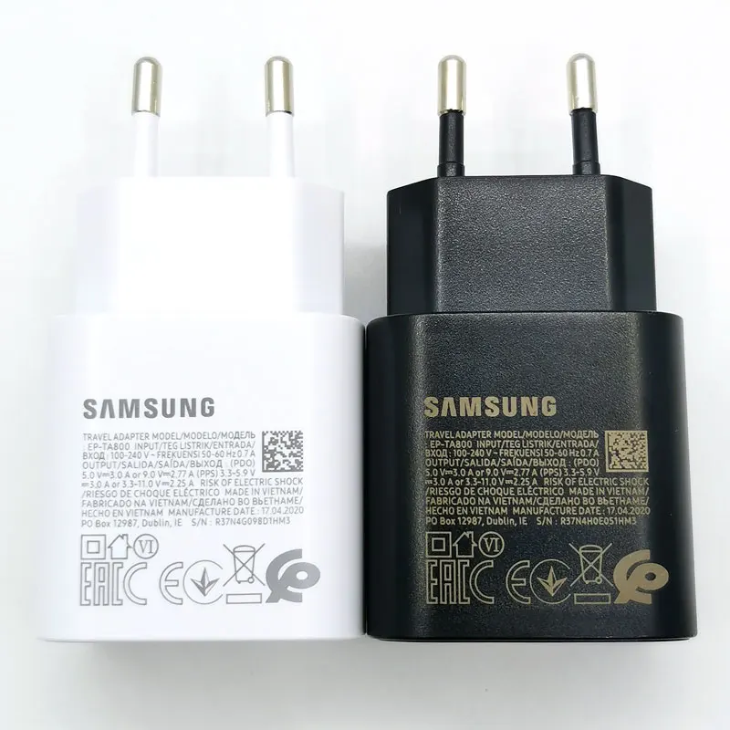 Samsung 25W PD Charger EU / US Plug Super Fast Charge Travel Adapter For Galaxy S24 S23 S22 S21 S20 Ultra Z Flip Fold 6 5 4 3 2 - náhled 2