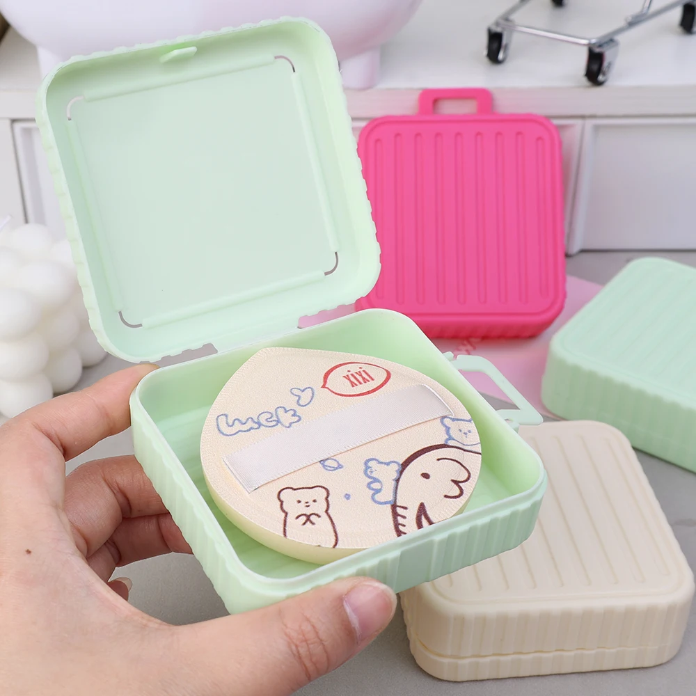 Portable Powder Puffs Storage Box Makeup Air Cushion Cosmetic Puffs Travel Case Containers Dustproof Waterproof Portable Boxs