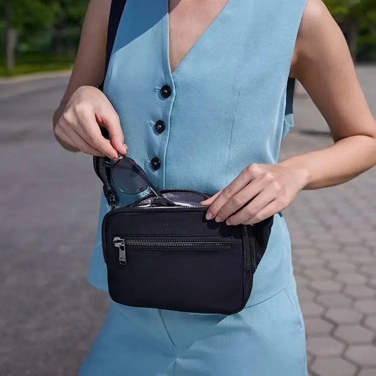 Минималистичная женская сумка на ремне, сверхлегкая нагрудная сумка через плечо для предметов первой необходимости, компактная поясная сумка 196667