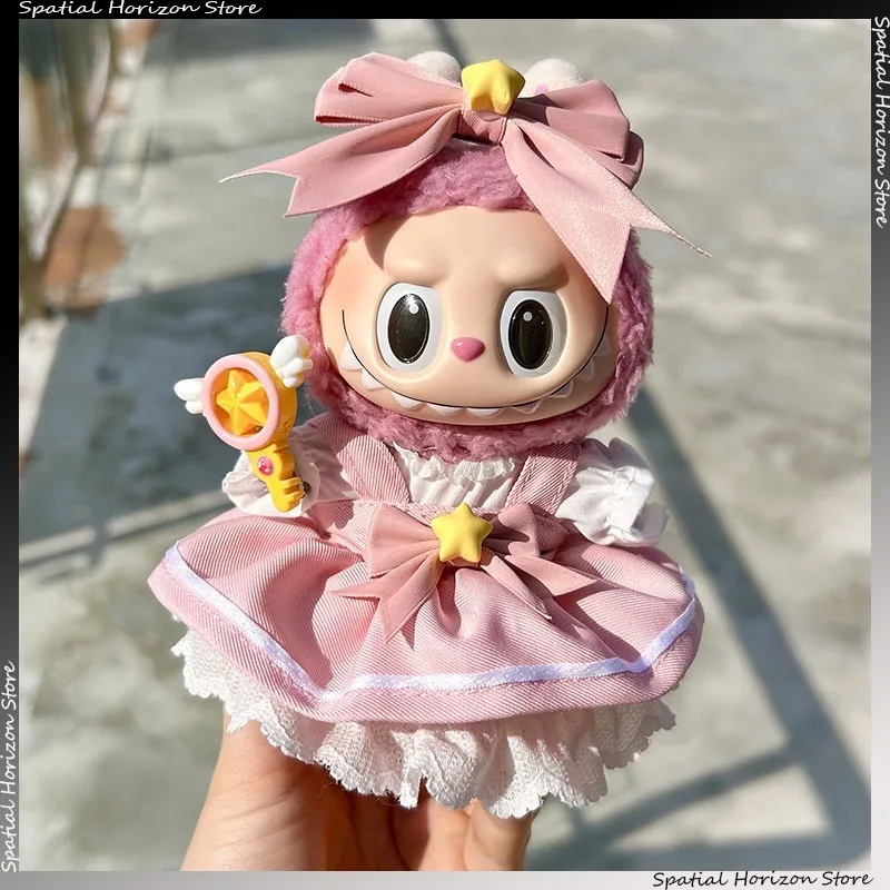 15/17cm Cute Mini Plush Doll's Clothing Outfit Kawaii Cardcaptor Sakura Style Labubu Idol Dolls Clothing Accessories