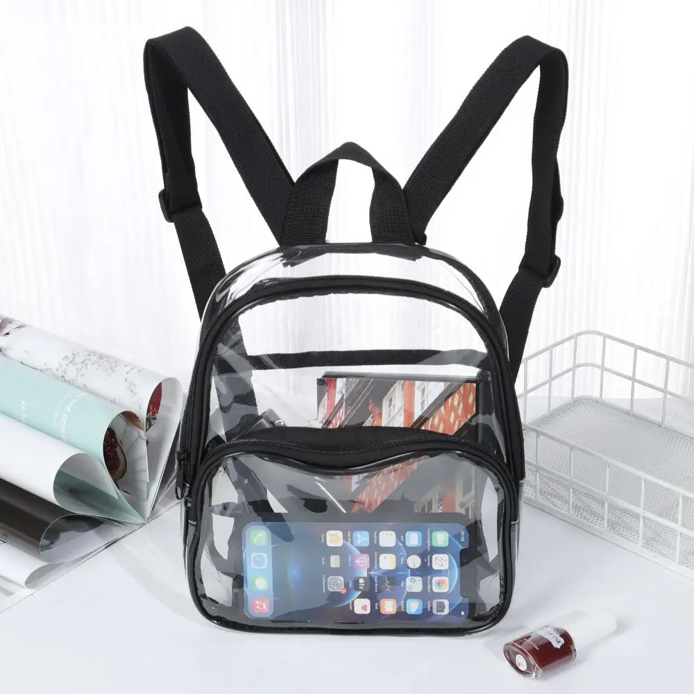 Stadium Approved Front Pocket Crossbody Backpack Clear Bag PVC Transparent Purse