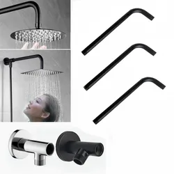 Shower Head Extension Arm Wall Mounted Stainless Steel Rainfall Extend Pipe Tube Shower Holder Base Bathroom Accessories