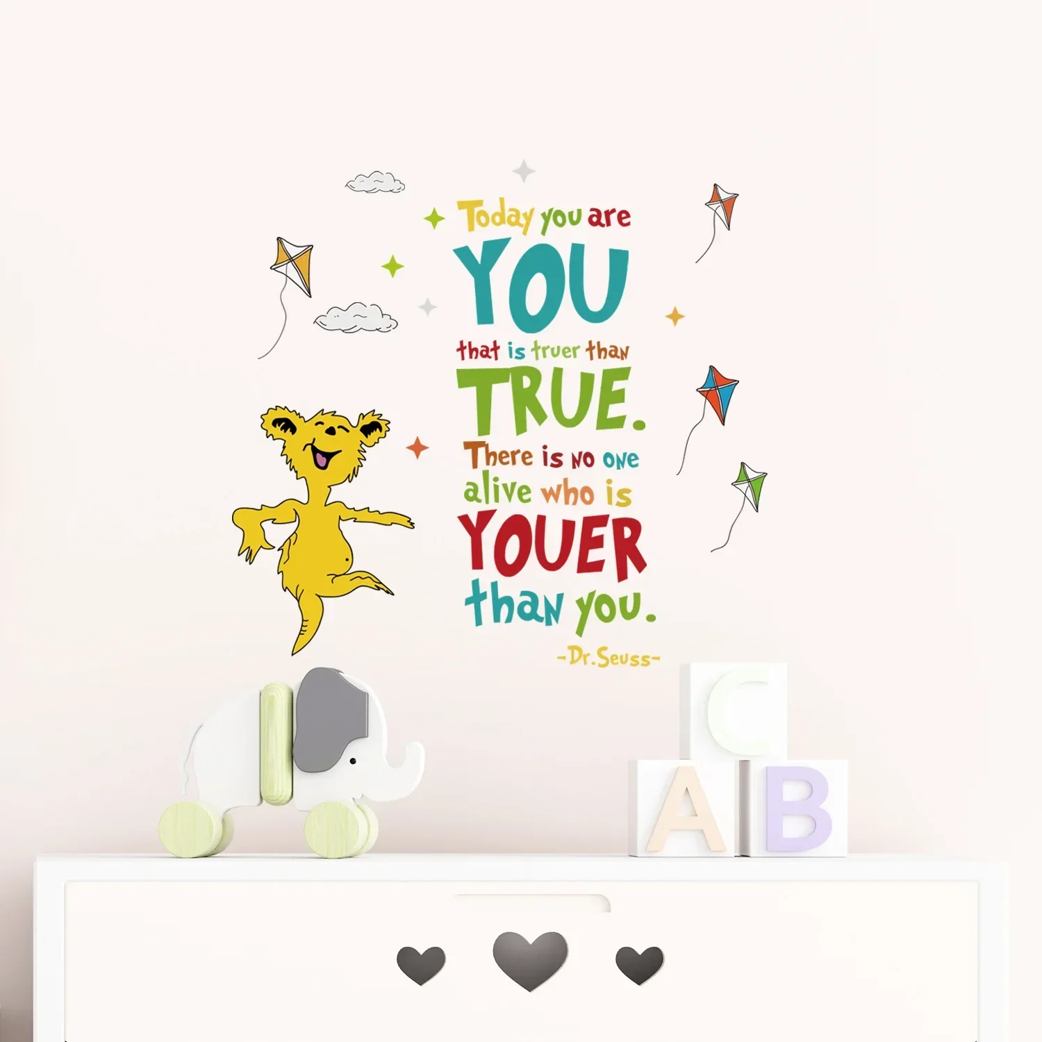 Dr. Seuss Learning Education Saying Wall Stickers Inspirational Quotes Wall Decals for Kids Room Study Classroom Wall Decoration