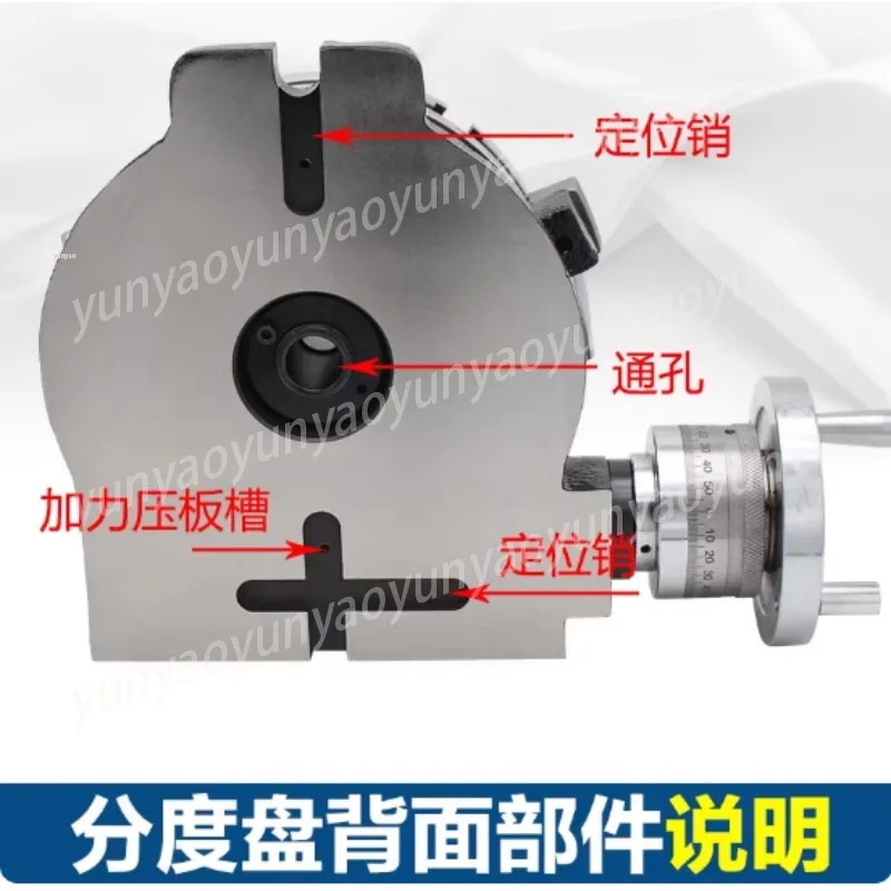 Horizontal Vertical Rotary Table Milling Machine Accessory Precision Dividing Head Manual Electric 4th Axis Workholding Device view 2