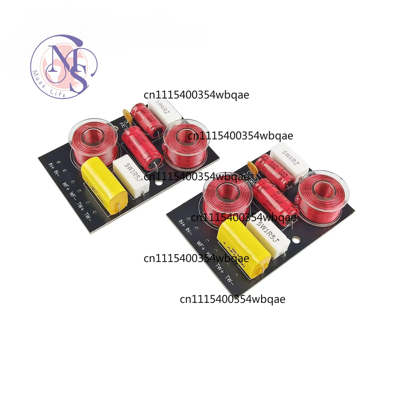 ZOCI-2 Way Tweeter Bass Speaker Crossover 30W 3.0KHz Two way divider Treble Woofer Frequency divider Standard 12db/oct 2PCS
