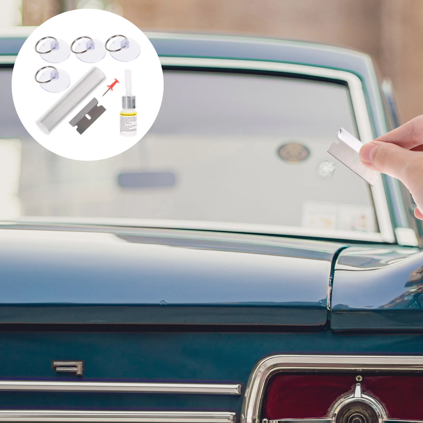 

1Set Car Windshield Crack Repair Kit Durable DIY Glass Scratch Repair Tool Economical Portable Effective Chip Fix