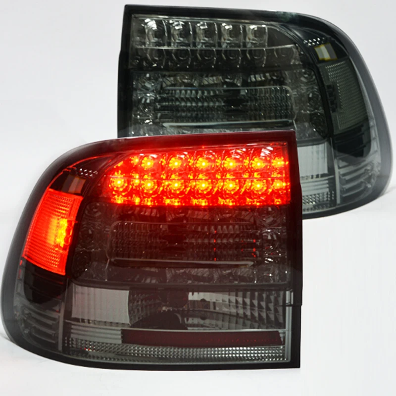 1 Pair For Porsche For Cayenne LED Rear Light Tail Lamp All Smoke Black Color 2003-2007 Year