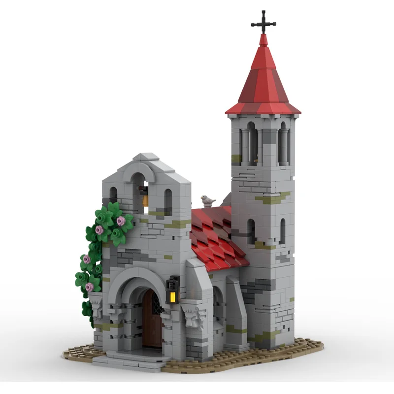 مجموعة بناء إبداعية للكنيسة، لعبة تركيب مكعبات البناء