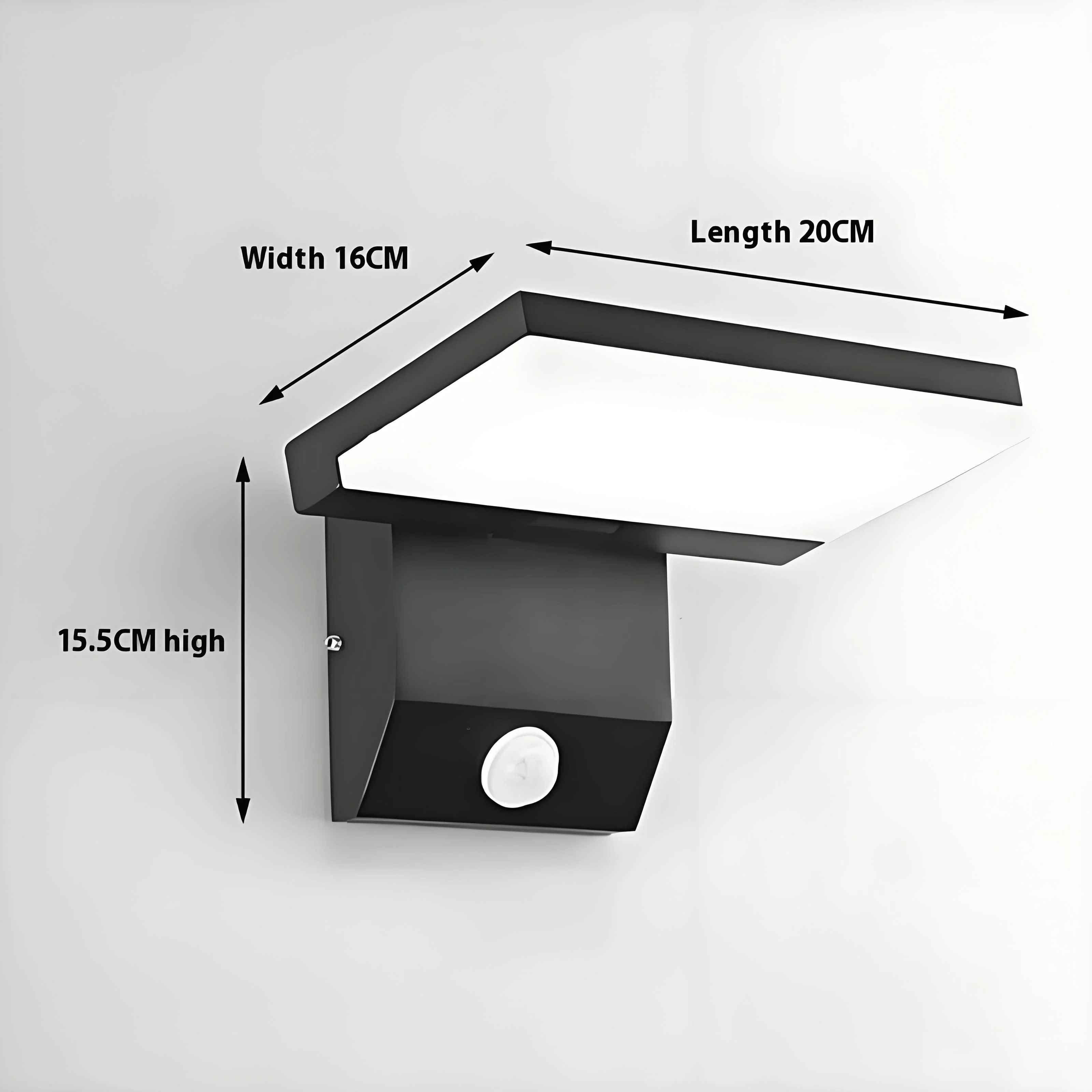 IP65 مقاوم للماء في الهواء الطلق الجدار الخفيفة قابل للتعديل زاوية الألومنيوم LED شمعدانات جدارية مع الاستشعار حديقة الممر الشرفة ضوء داخلي