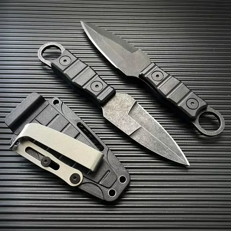 2024 New products: Outdoor small straight knife, high hardness survival knife,utility knife +K sheath, camping EDC portable