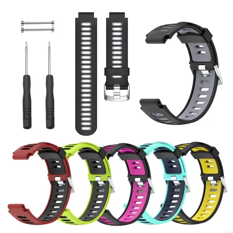 Pulseira pulseira silicone Y88B Adequada para Garminforerunner 735xt/220 tiras macias